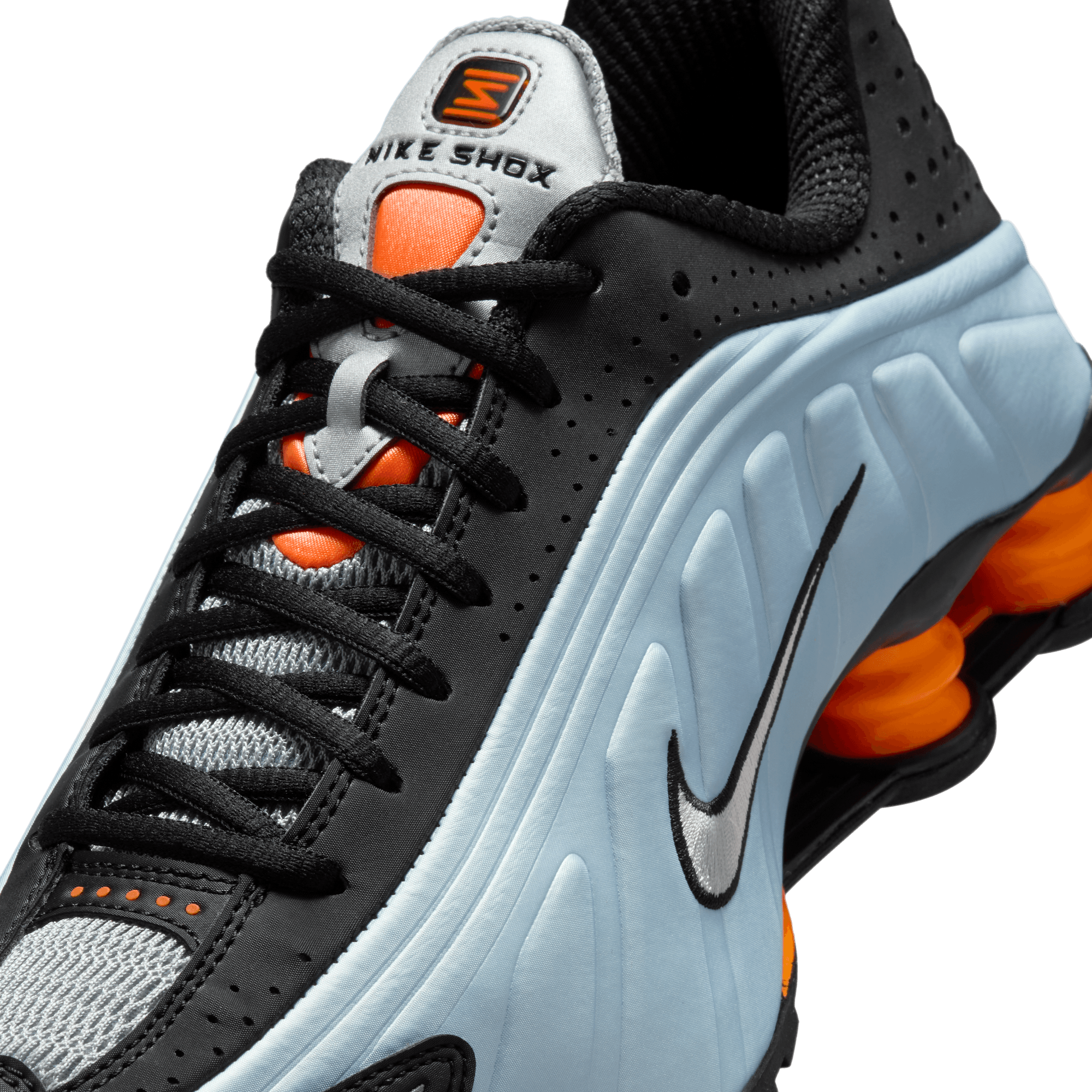 WMNS SHOX R4 - BLUE TINT / METALLIC SILVER / TOTAL ORANGE WMNS SHOX R4 - BLUE TINT / METALLIC SILVER / TOTAL ORANGE