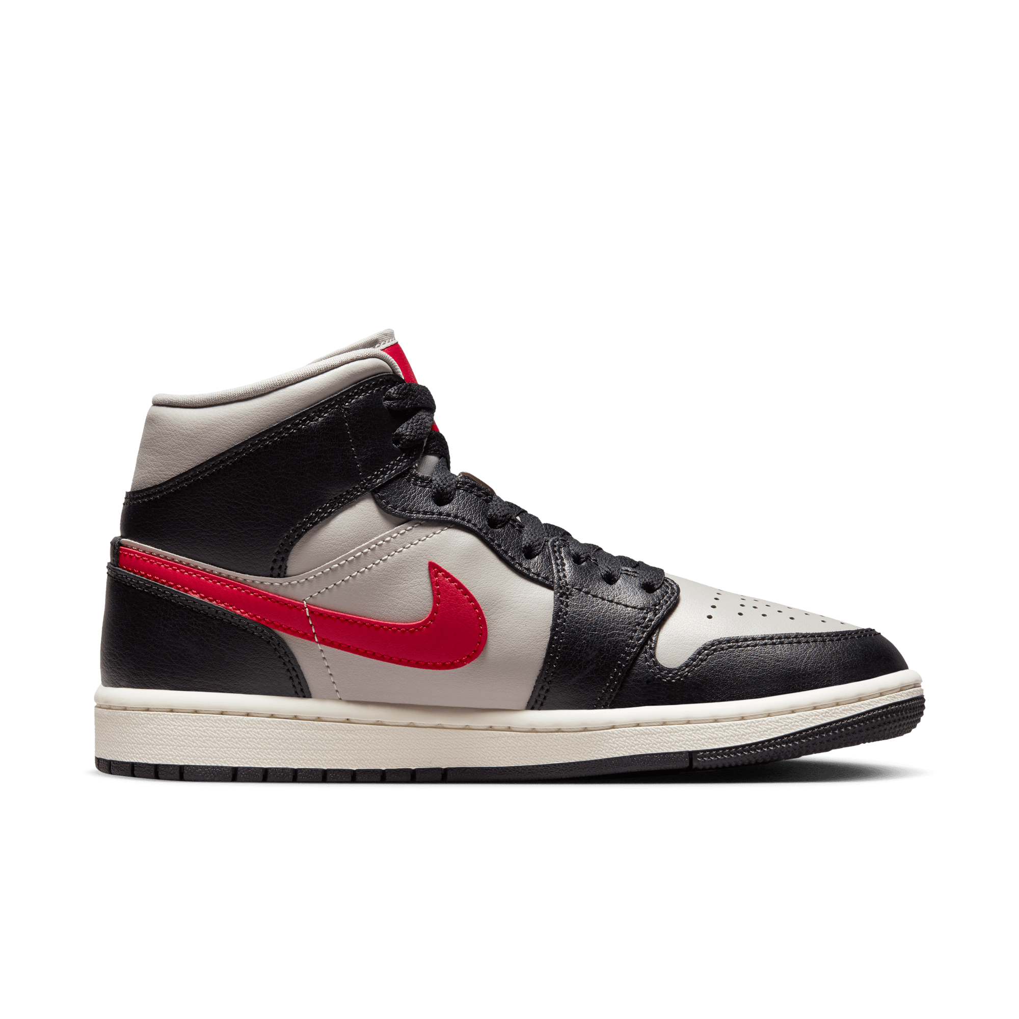 WMNS AIR JORDAN 1 MID BLACK RED SAIL lapstoneandhammer