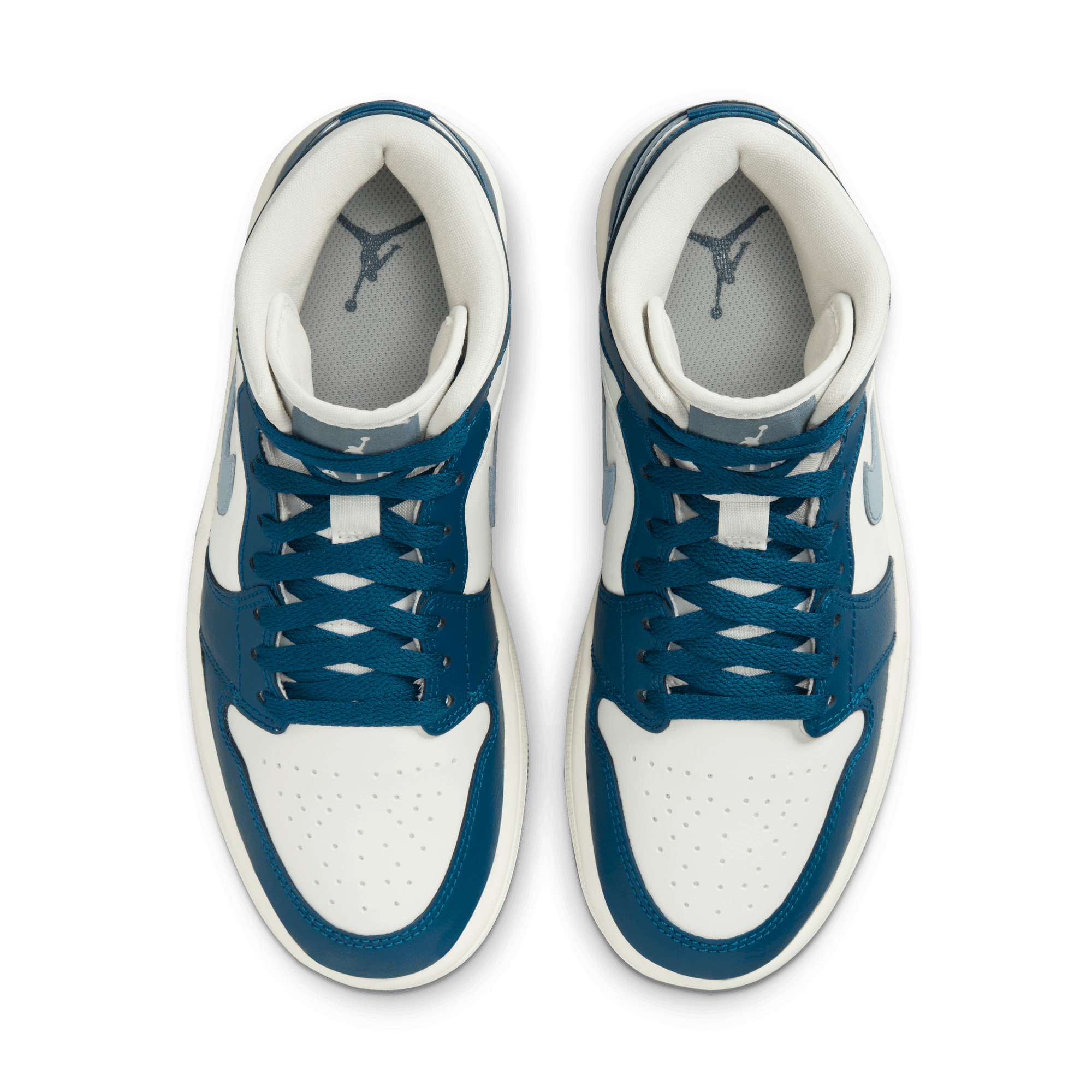 WMNS AIR JORDAN 1 MID - WHITE / BLUE