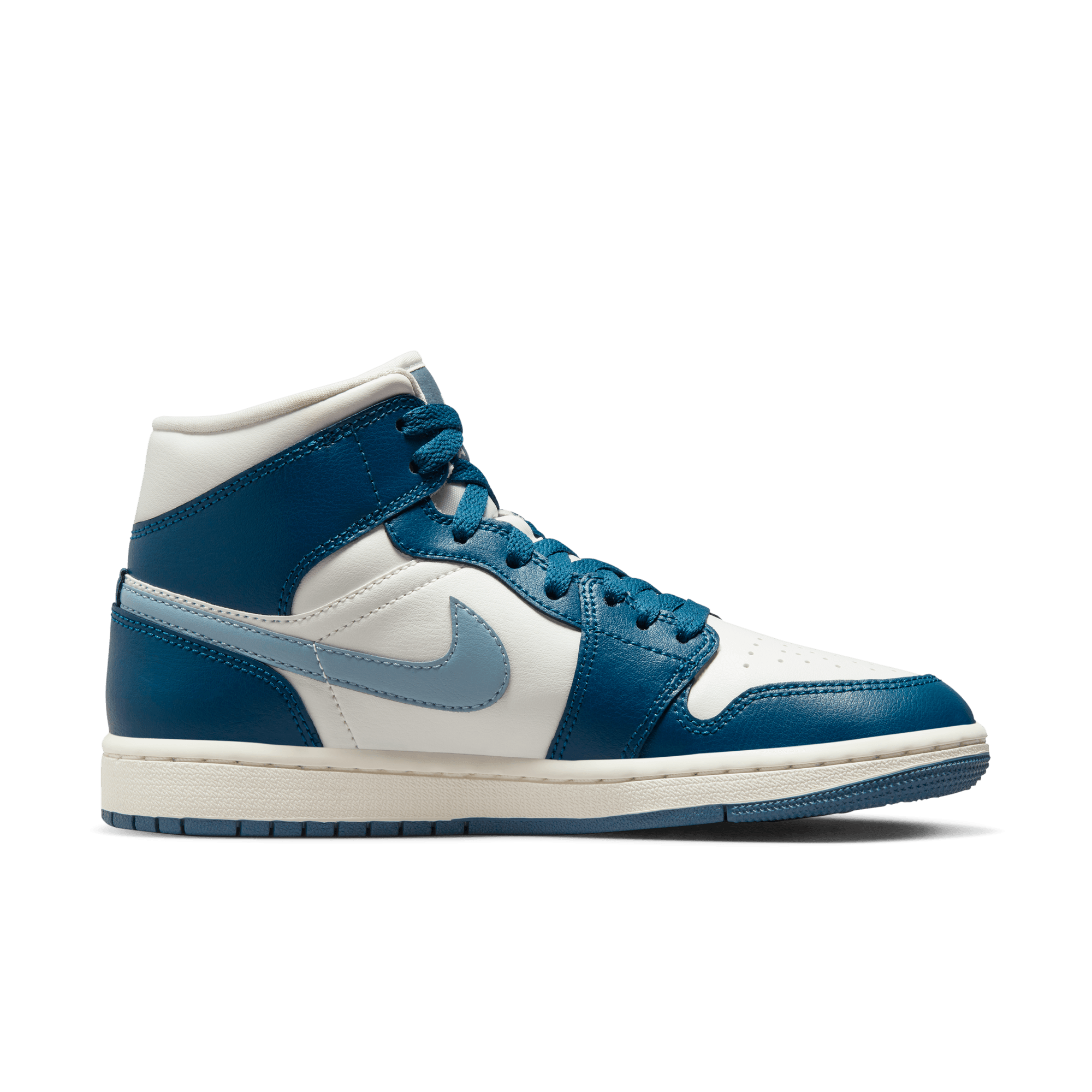 WMNS AIR JORDAN 1 MID - WHITE / FRENCH BLUE /OZONE