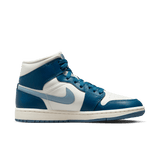 WMNS AIR JORDAN 1 MID - WHITE / BLUE