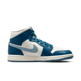 WMNS AIR JORDAN 1 MID - WHITE / FRENCH BLUE /OZONE