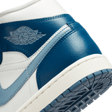 WMNS AIR JORDAN 1 MID - WHITE / BLUE