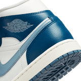 WMNS AIR JORDAN 1 MID - WHITE / FRENCH BLUE /OZONE