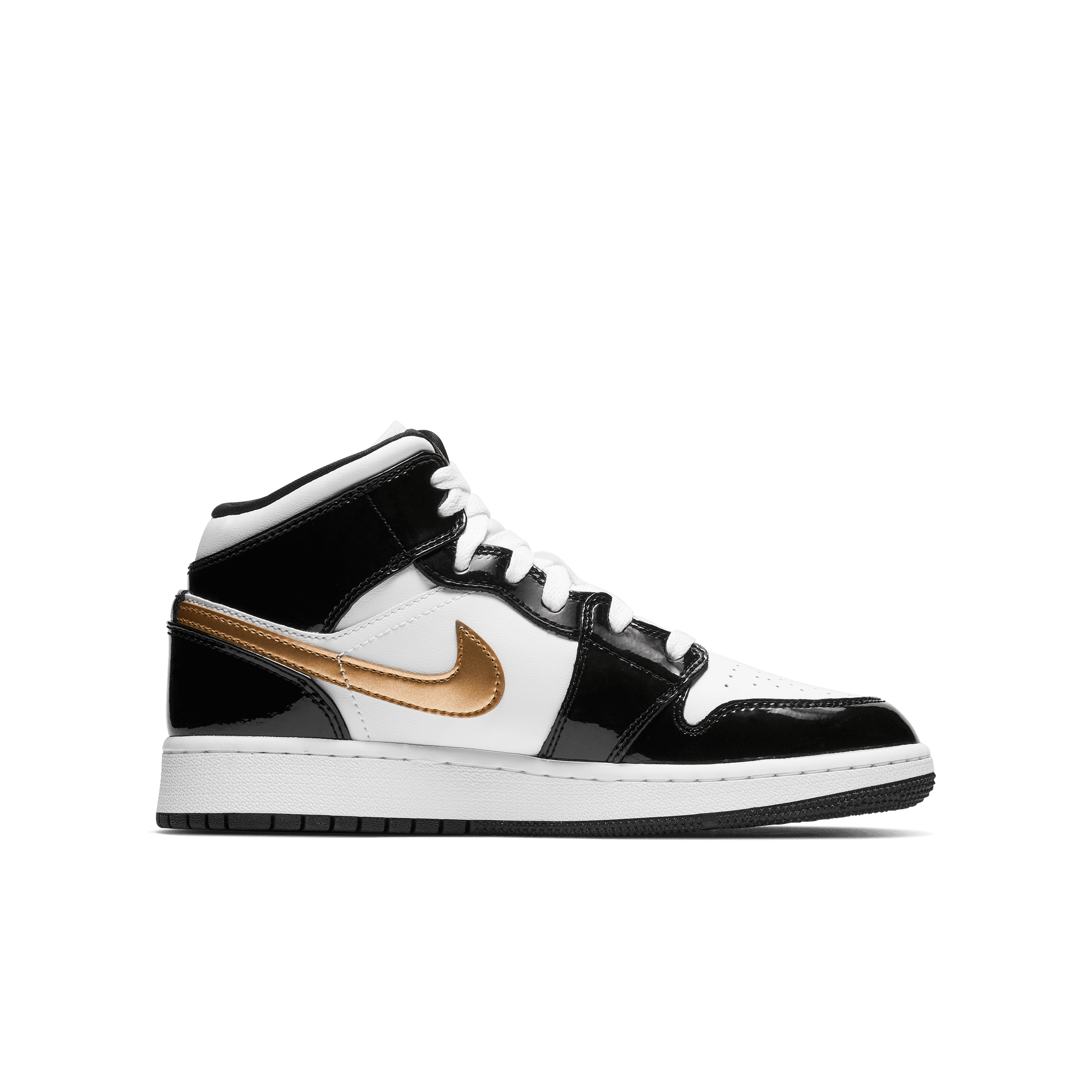 AIR JORDAN 1 MID SE (GS) "BLACK / GOLD"