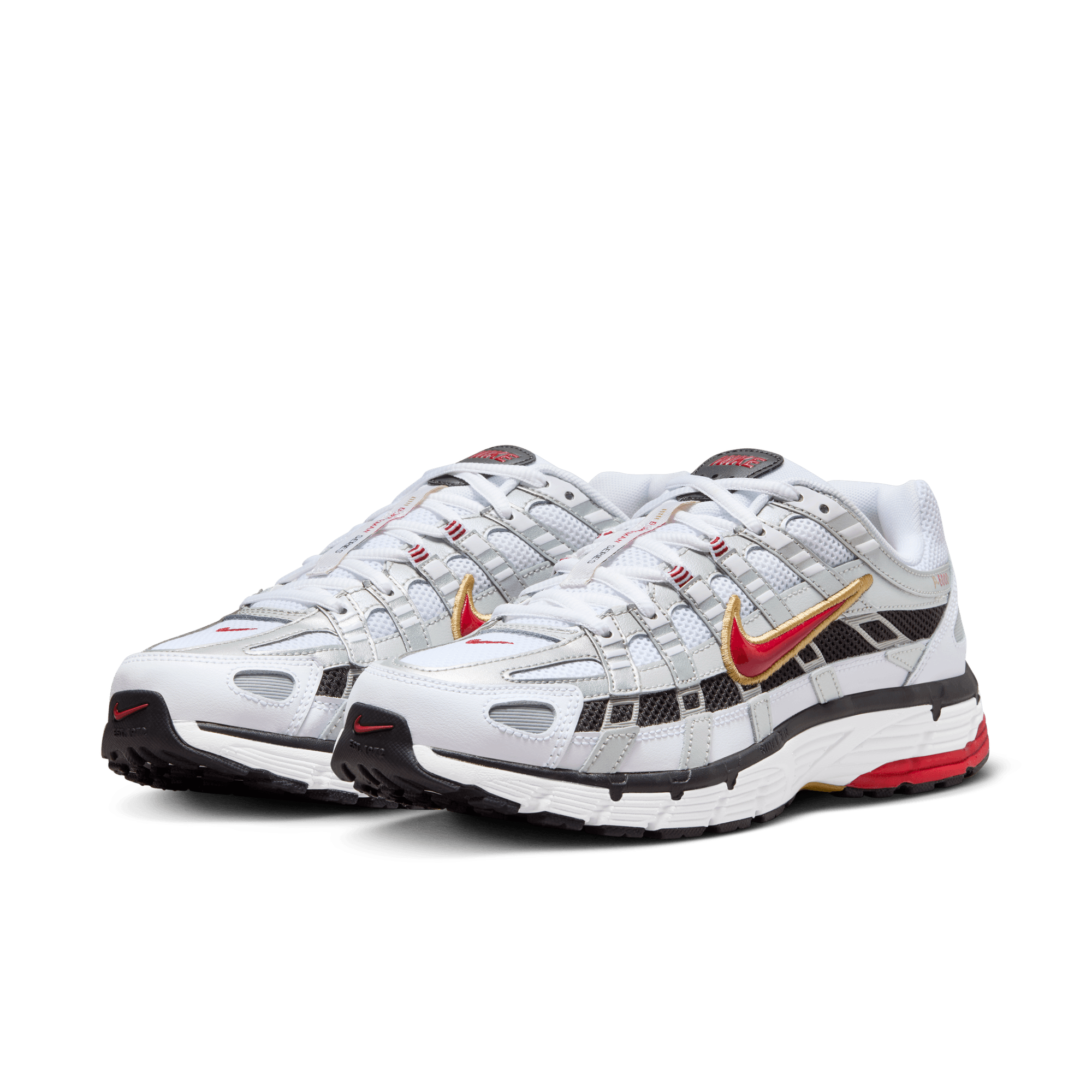 NIKE P-6000 - RED / METALLIC PLATINUM