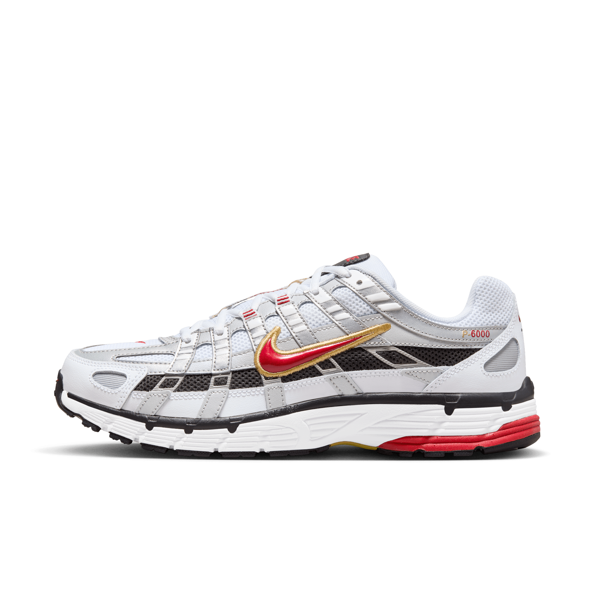 NIKE P-6000 - RED / METALLIC PLATINUM