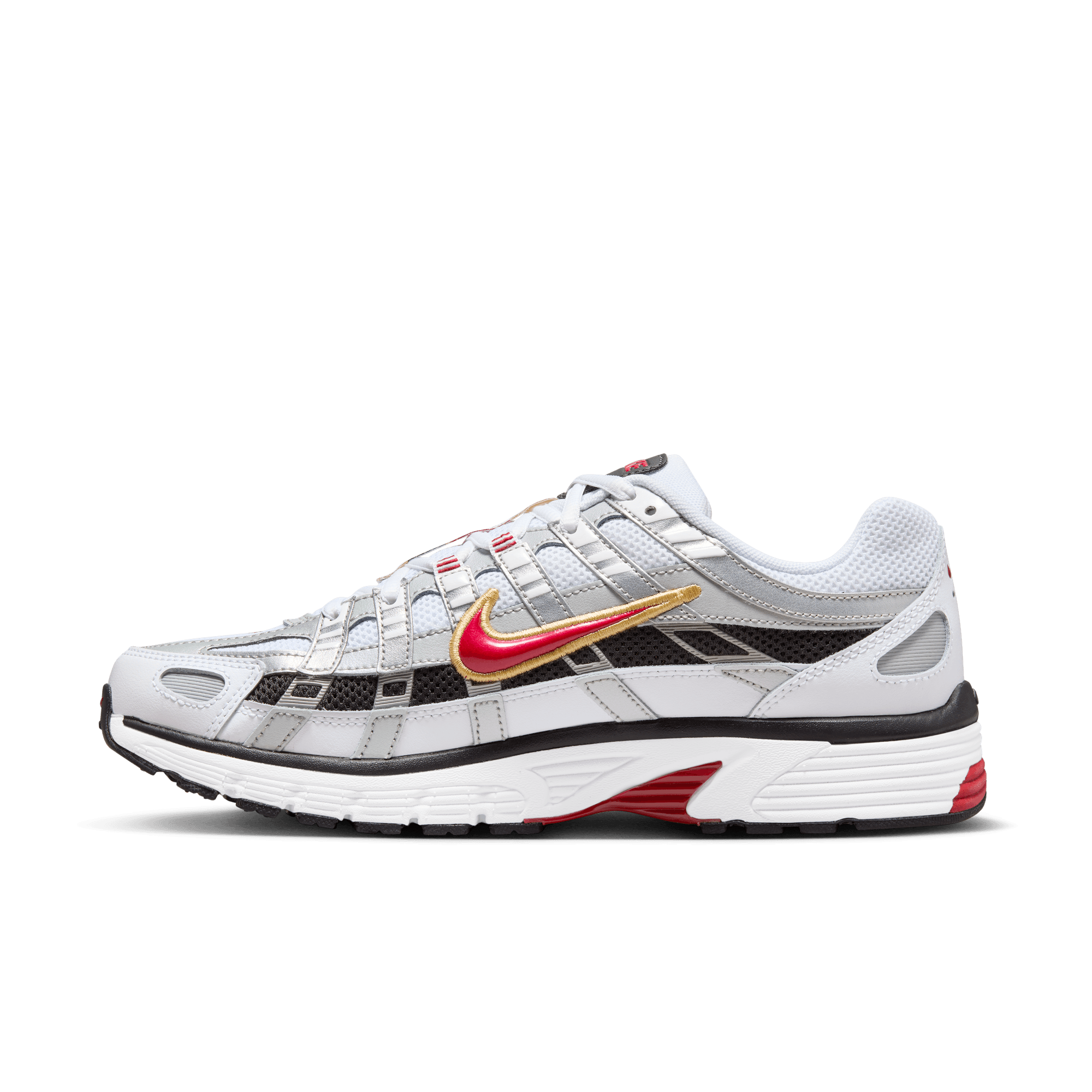 NIKE P-6000 - RED / METALLIC PLATINUM