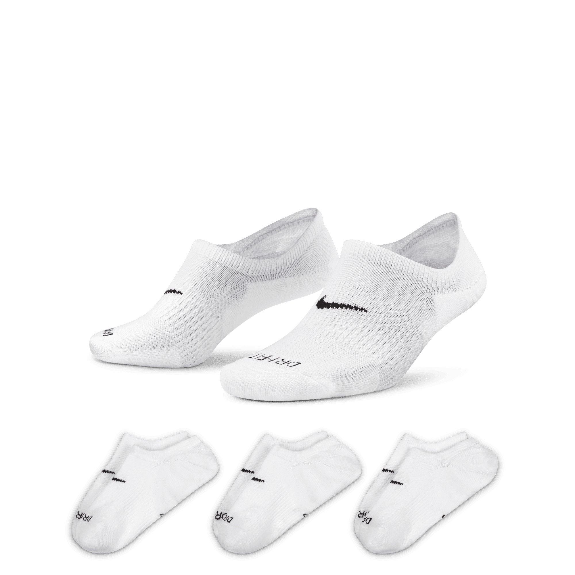NIKE TRAINING FOOTIE SOCKS 3PACK - WHITE