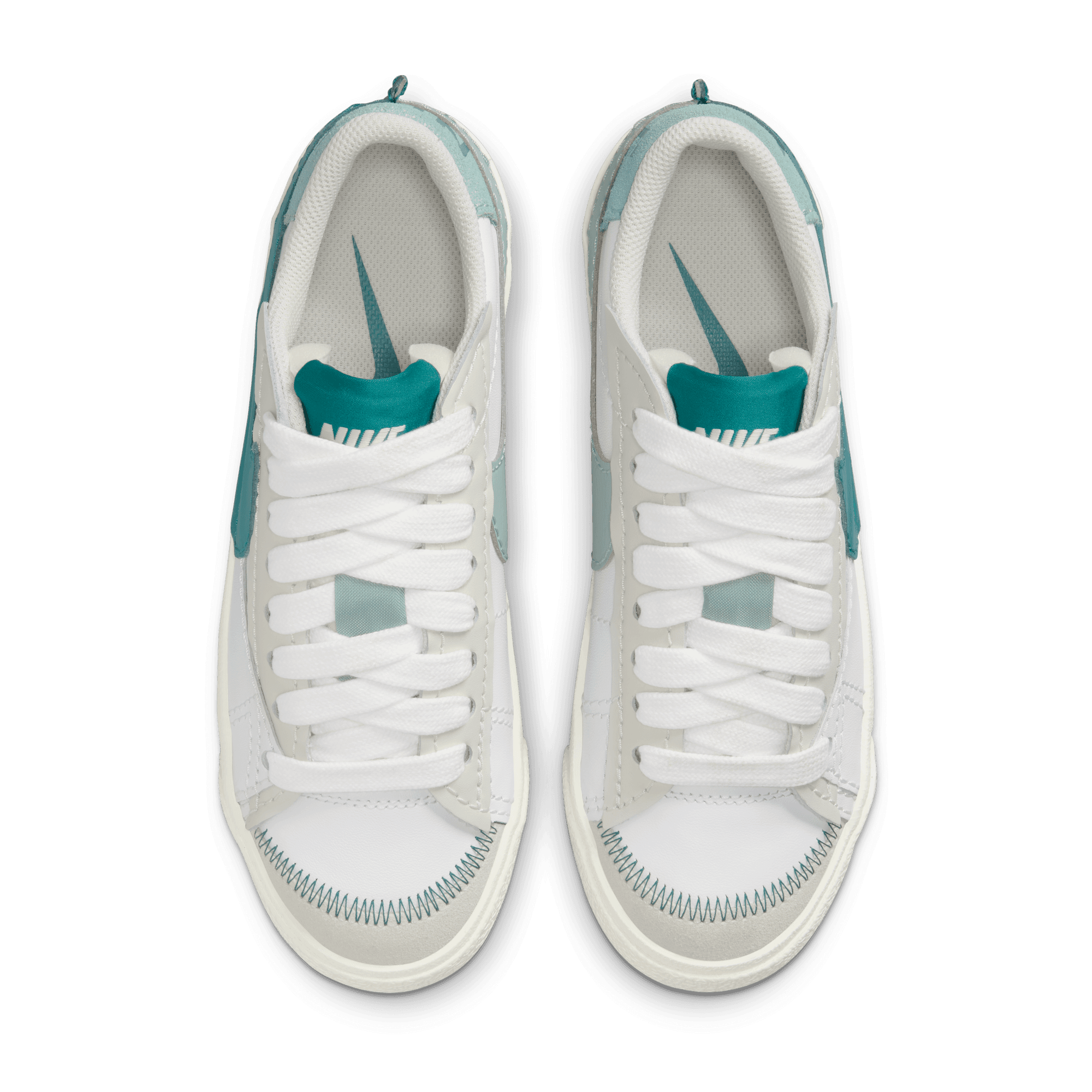 WMNS BLAZER LOW `77 JUMBO - SUMMIT WHITE / TEAL