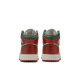 AIR JORDAN 1 MID (GS) - SAIL / REDSTONE / MIDNIGHT GREEN