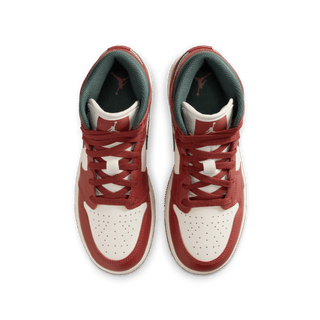 AIR JORDAN 1 MID (GS) - SAIL / REDSTONE / MIDNIGHT GREEN
