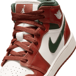 AIR JORDAN 1 MID (GS) - SAIL / REDSTONE / MIDNIGHT GREEN