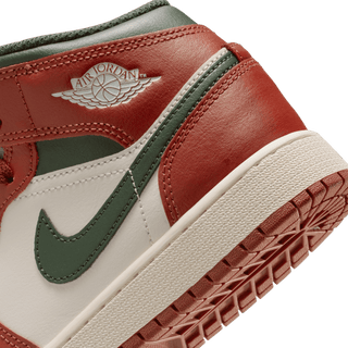 AIR JORDAN 1 MID (GS) - SAIL / REDSTONE / MIDNIGHT GREEN