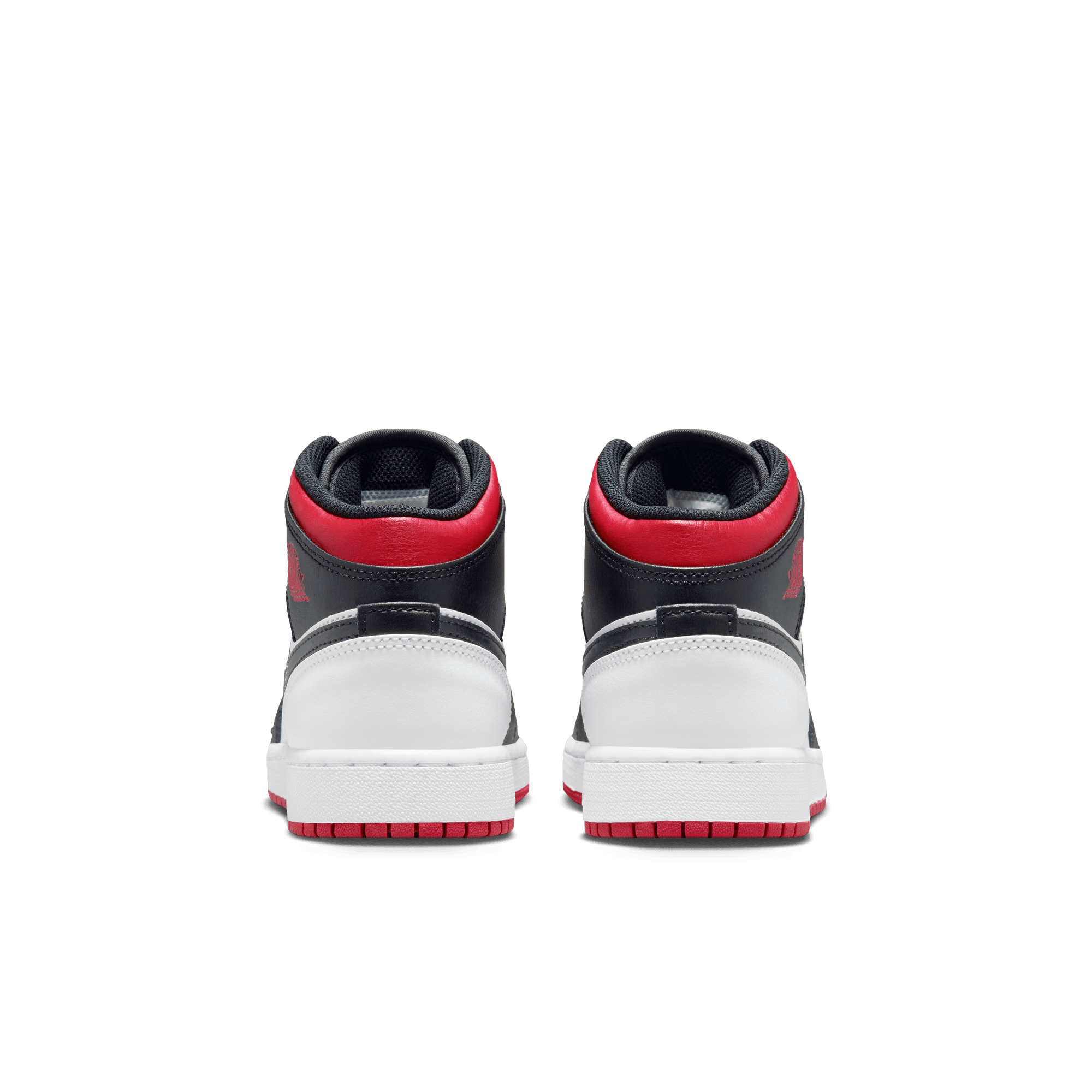 AIR JORDAN 1 MID (GS) - WHITE / GYM RED