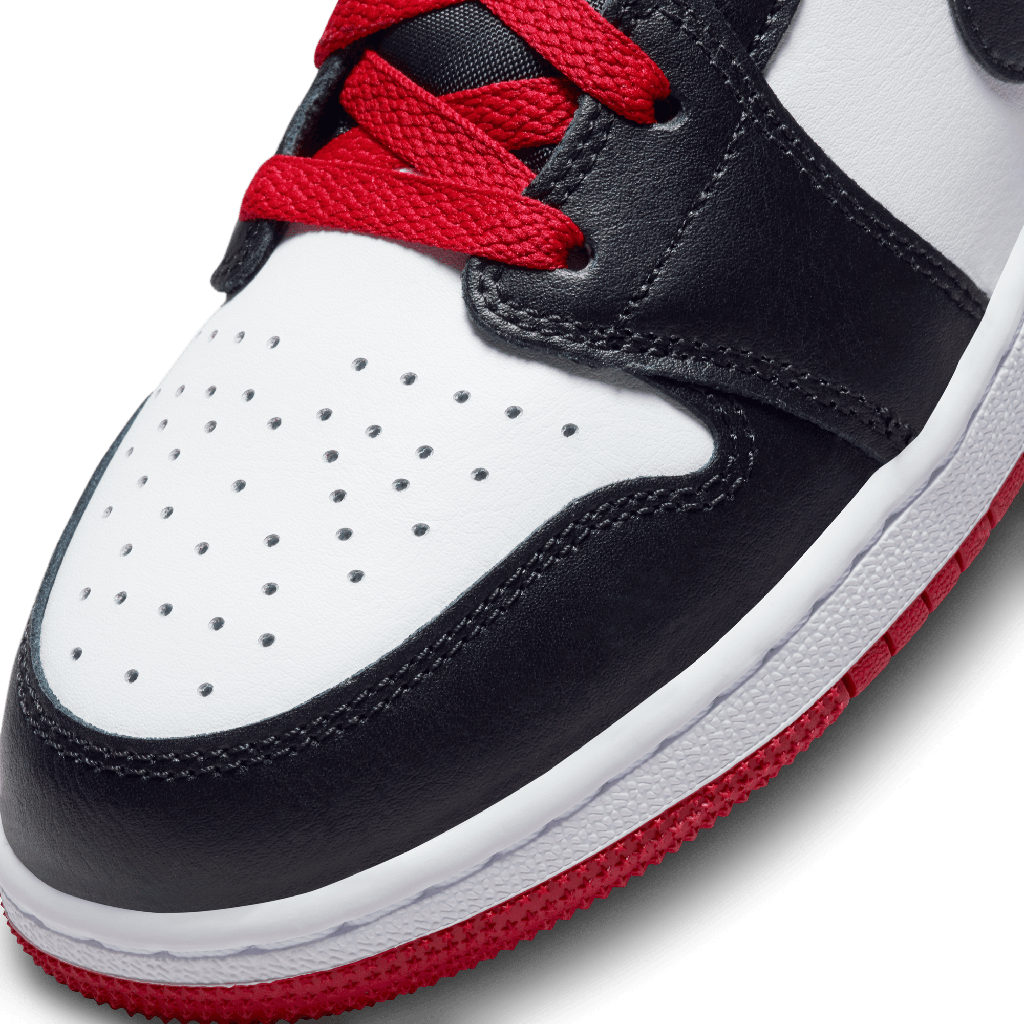 AIR JORDAN 1 MID (GS) - WHITE / GYM RED