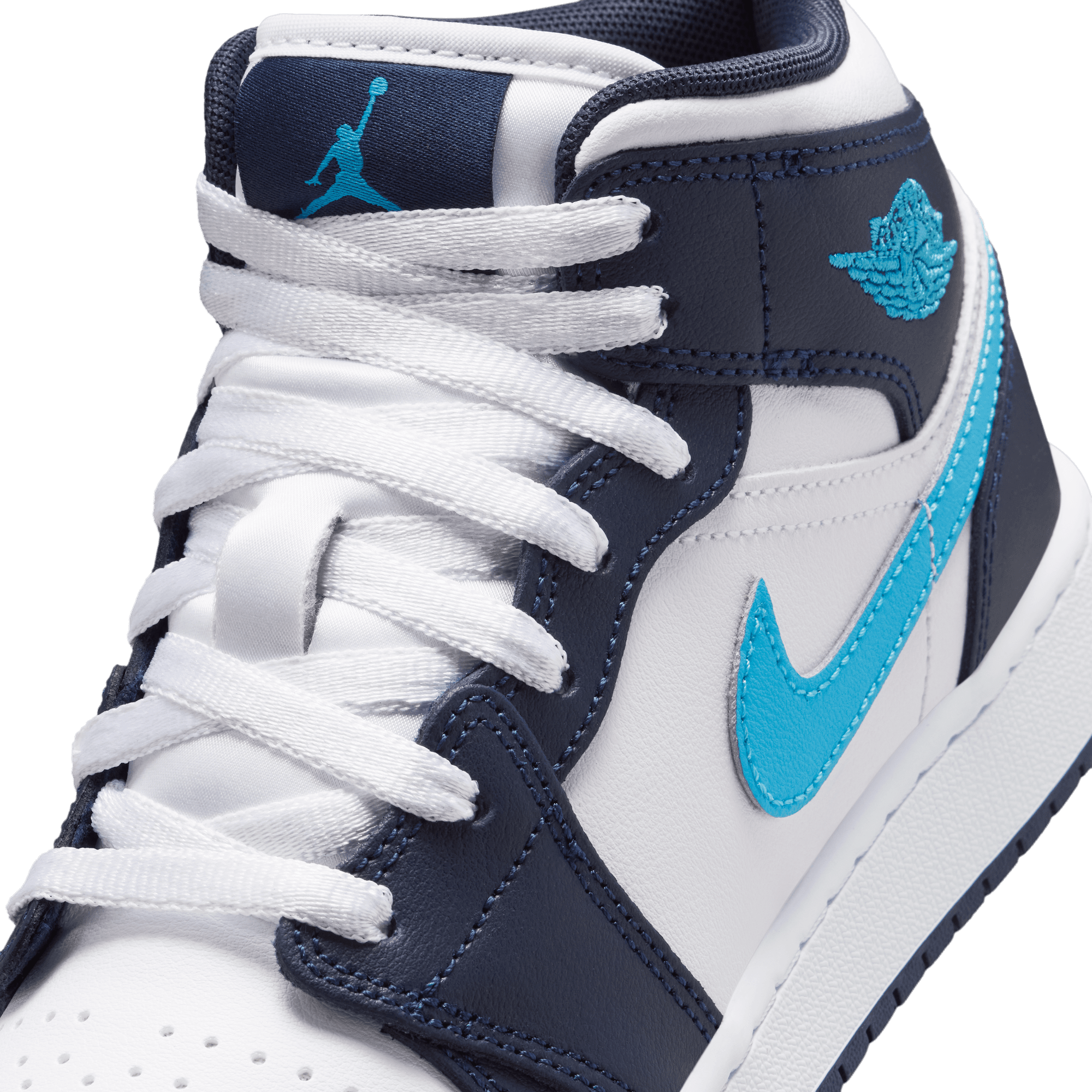 AIR JORDAN 1 MID (GS) - OBSIDIAN / DARK POWDER BLUE AIR JORDAN 1 MID (GS) - OBSIDIAN / DARK POWDER BLUE