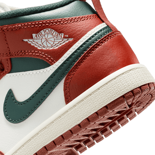 JORDAN 1 MID (PS) - SAIL / MIDNIGHT GREEN / REDSTONE