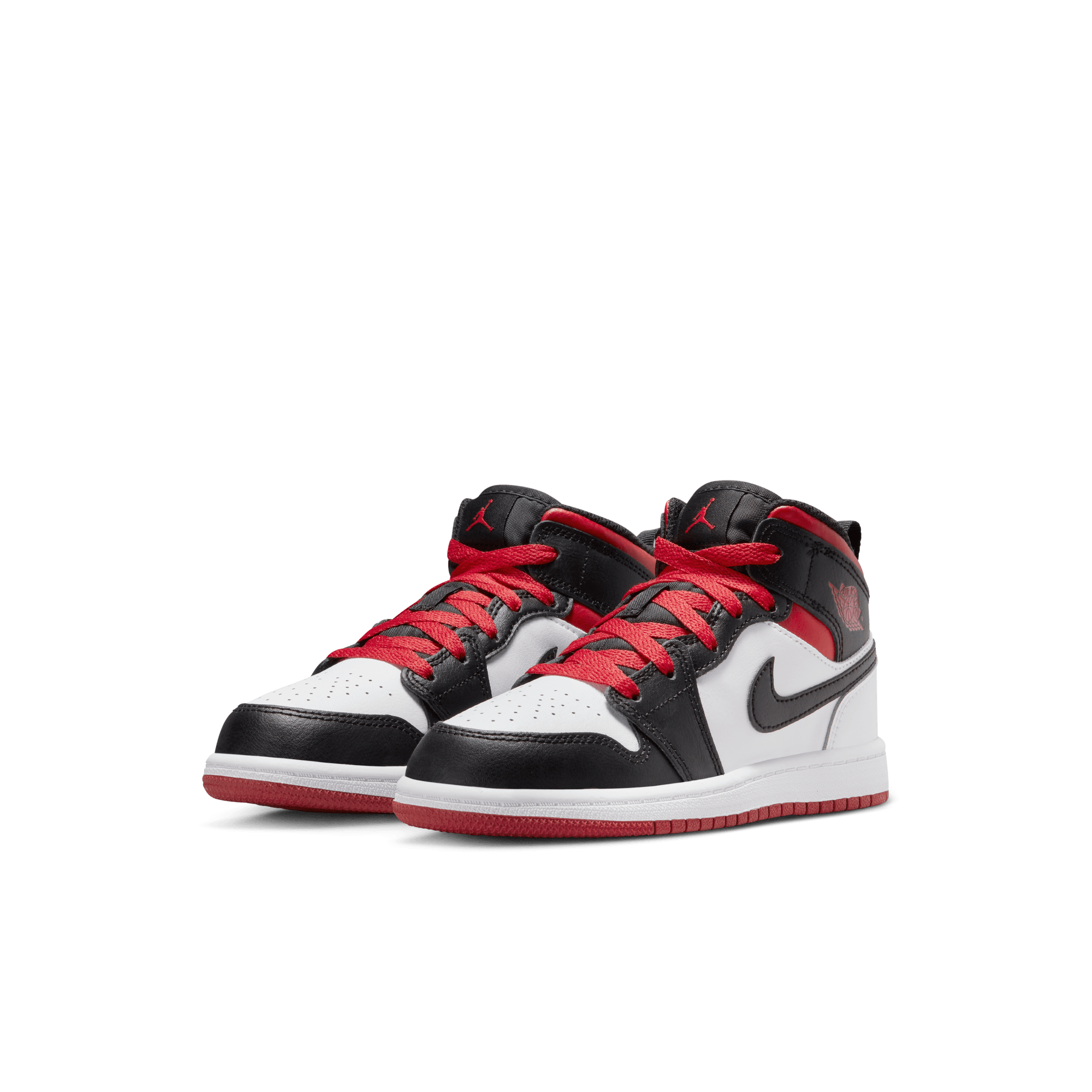 JORDAN 1 MID (PS) - WHITE / BLACK / GYM RED