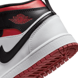 JORDAN 1 MID (PS) - WHITE / BLACK / GYM RED