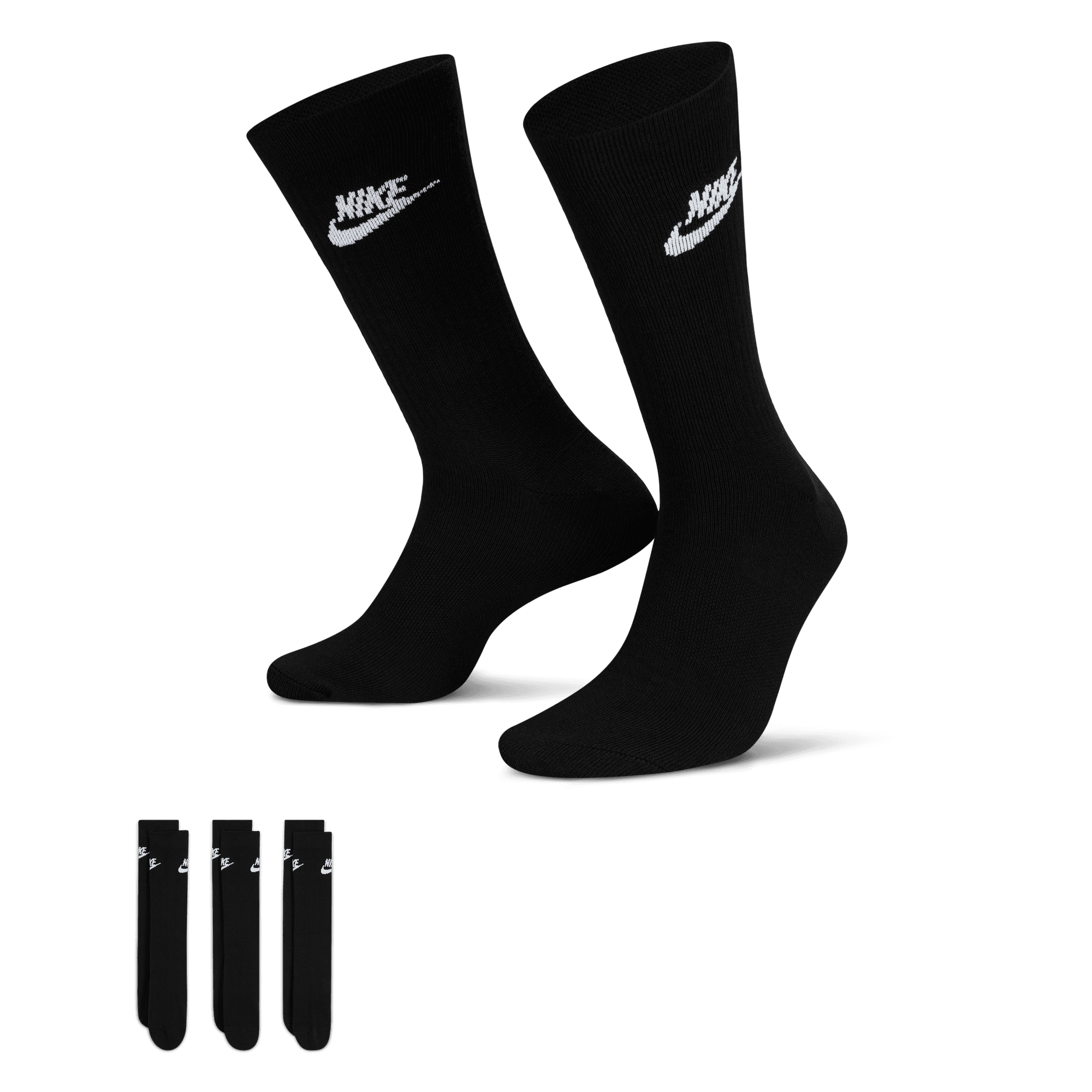 NIKE EVERYDAY ESSENTIAL 3PACK SOCKS - BLACK