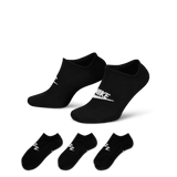 NIKE EVERYDAY ESSENTIAL NO SHOW 3PACK SOCKS - BLACK