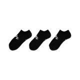 NIKE EVERYDAY ESSENTIAL NO SHOW 3PACK SOCKS - BLACK