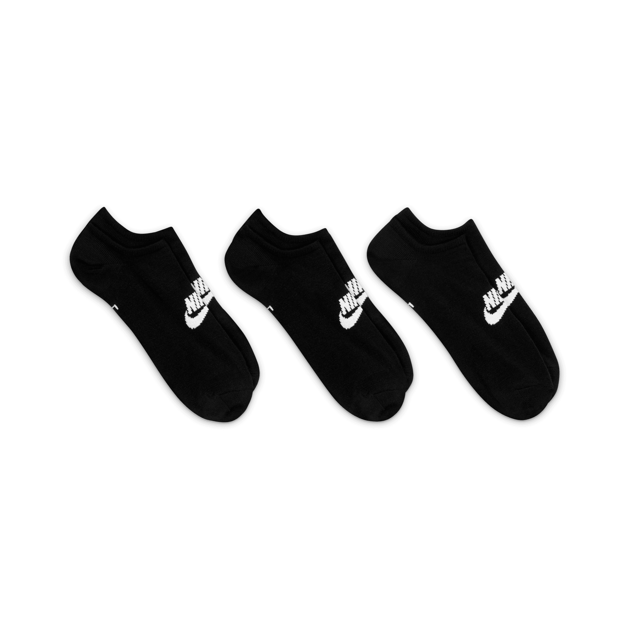 NIKE EVERYDAY ESSENTIAL NO SHOW 3PACK SOCKS - BLACK