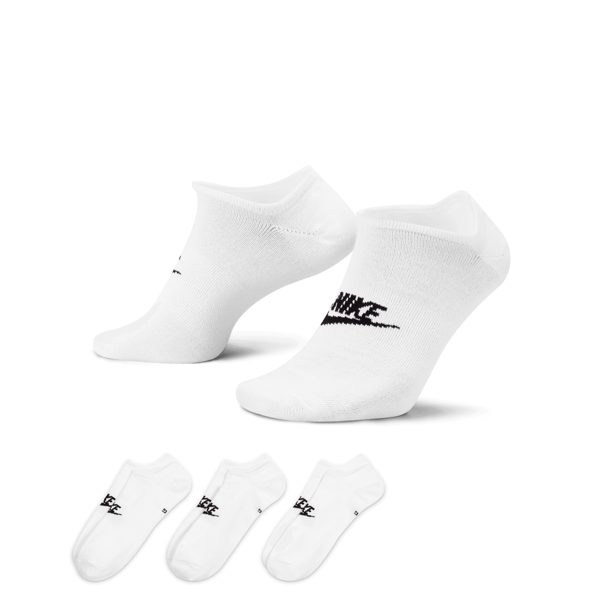 NIKE EVERYDAY ESSENTIAL NO SHOW 3PACK SOCKS - WHITE