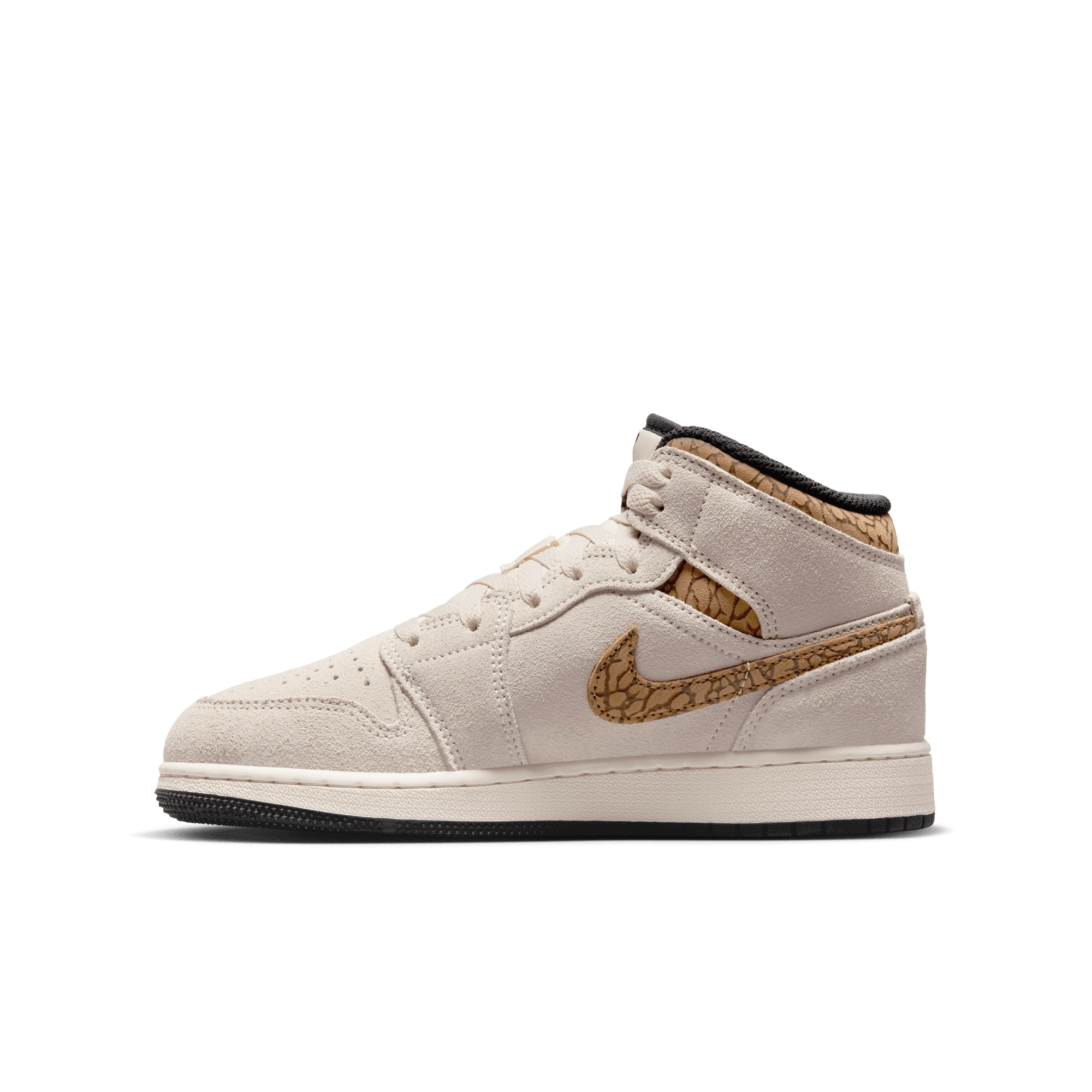 AIR JORDAN 1 MID SE (GS) - LIGHT OREWOOD BROWN