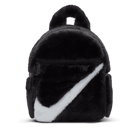 NIKE FAUX FUR MINI BACKPACK - BLACK