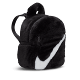 NIKE FAUX FUR MINI BACKPACK - BLACK