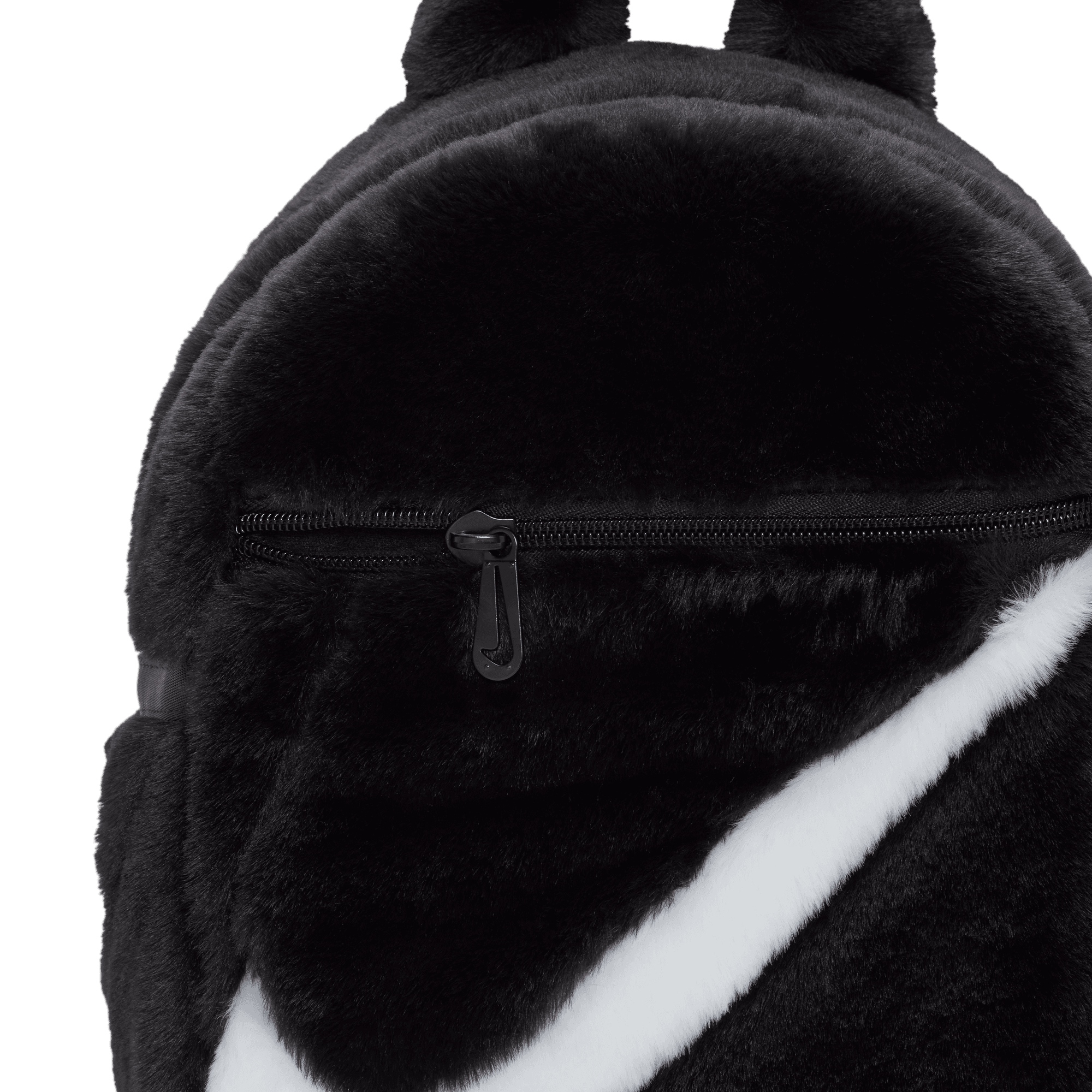 NIKE FAUX FUR MINI BACKPACK - BLACK