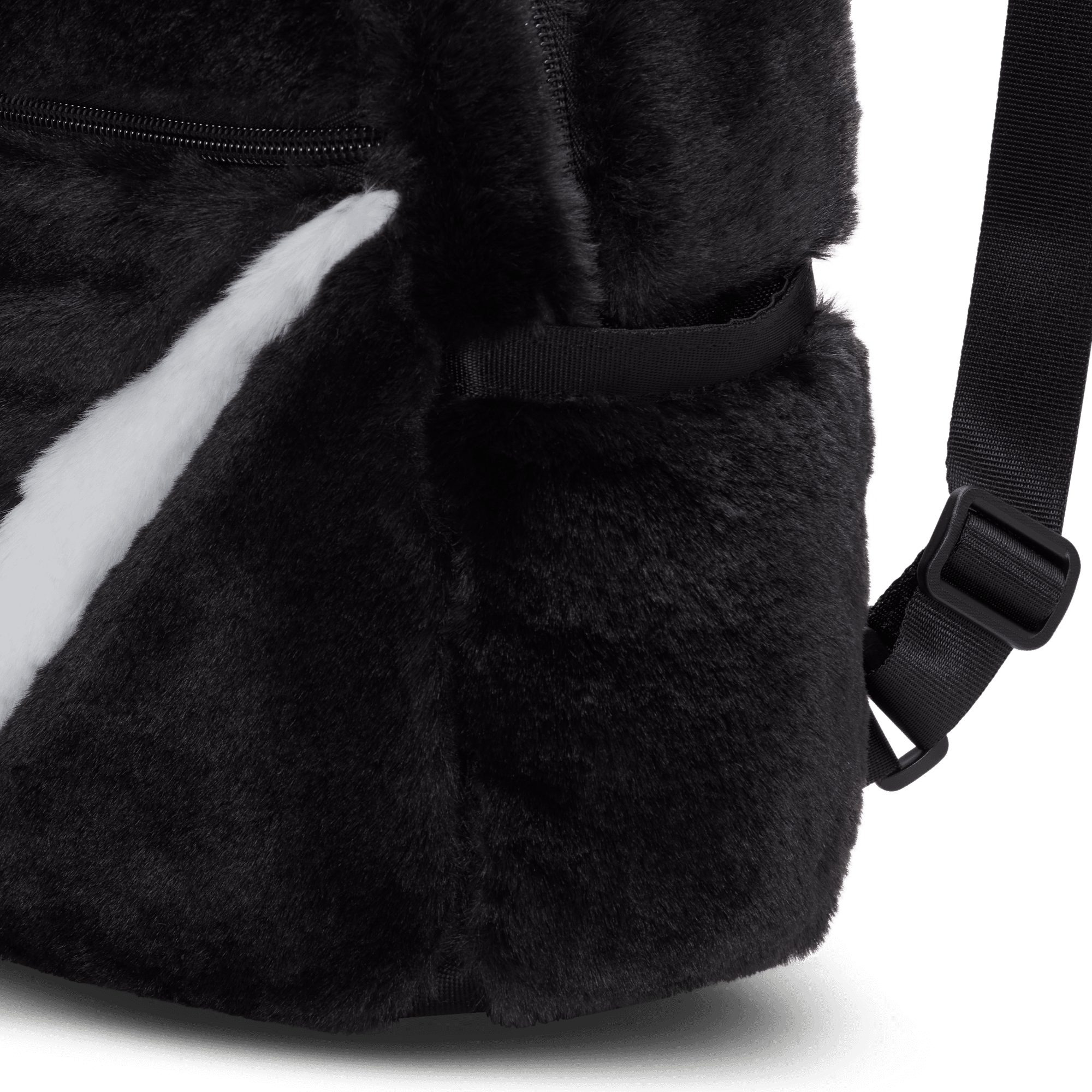 NIKE FAUX FUR MINI BACKPACK - BLACK