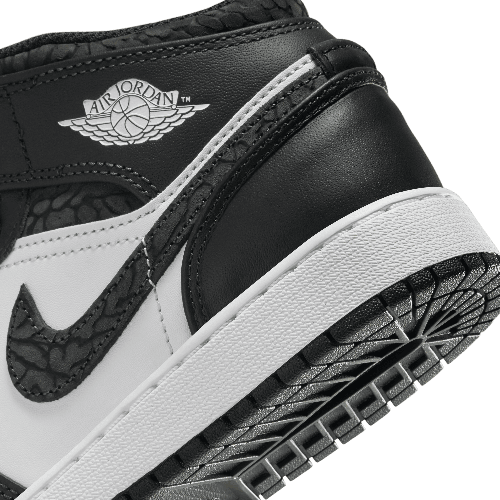 AIR JORDAN 1 MID SE (GS) "PANDA ELEPHANT"