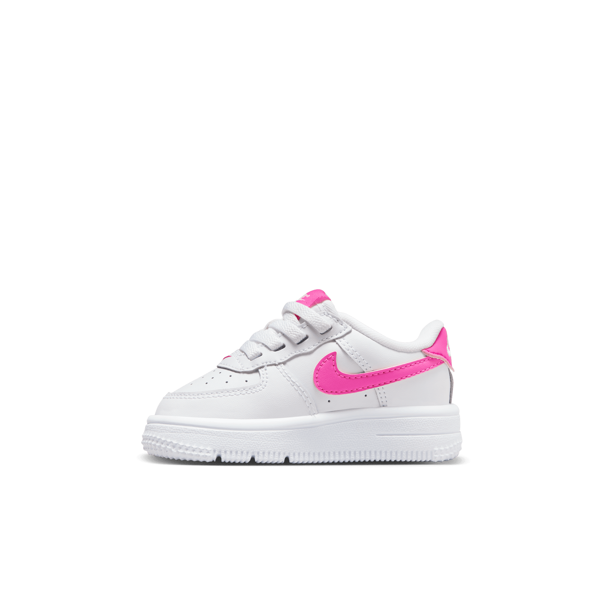 FORCE 1 LOW EASYON (TD) - WHITE / LASER FUCHSIA