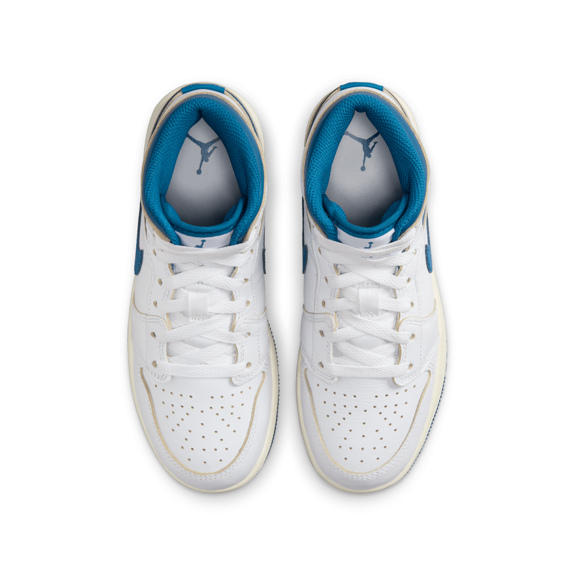 Blue white jordan 1s sales