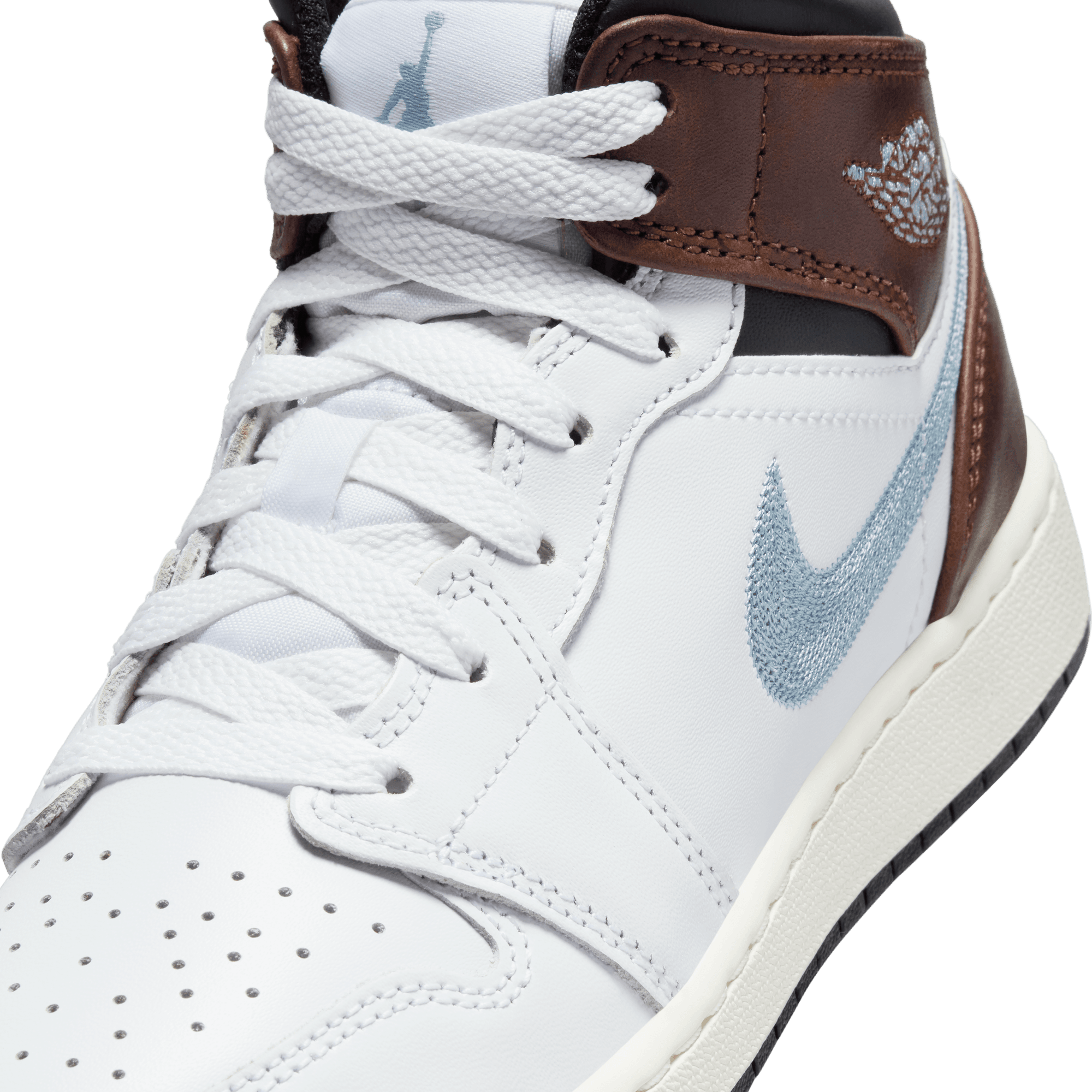 JORDAN 1 MID SE (GS) - WHITE / BLUE / GREY