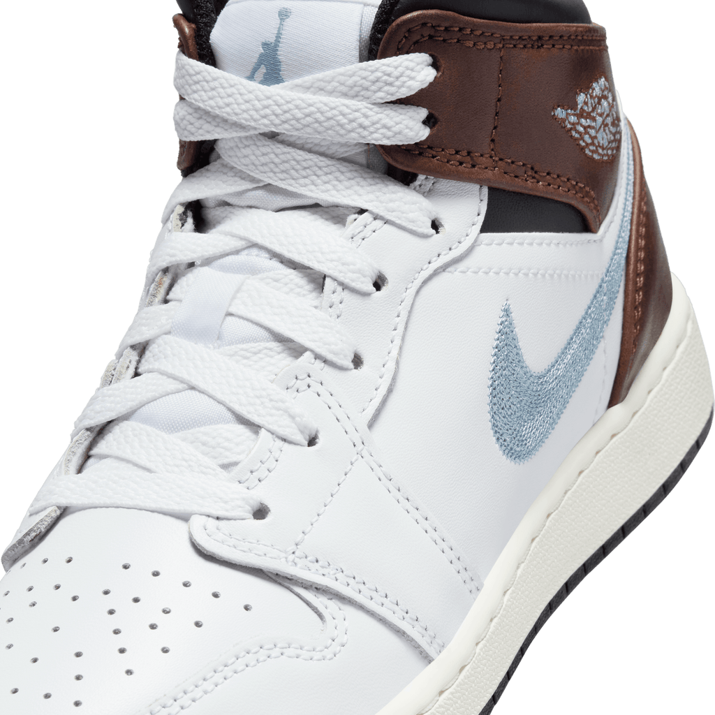 JORDAN 1 MID SE (GS) WHITE / BLUE / GREY