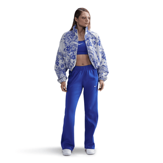 WMNS OVERSIZED JACQUARD TRACKSUIT JACKET - WHITE / HYPER ROYAL