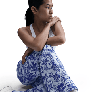 WMNS MID-RISE JACQUARD TRACKSUIT BOTTOMS - WHITE / HYPER ROYAL