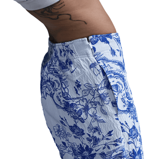 WMNS MID-RISE JACQUARD TRACKSUIT BOTTOMS - WHITE / HYPER ROYAL