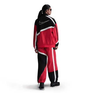 WMNS OVERSIZED WOVEN JACKET - UNIVERSITY RED / BLACK