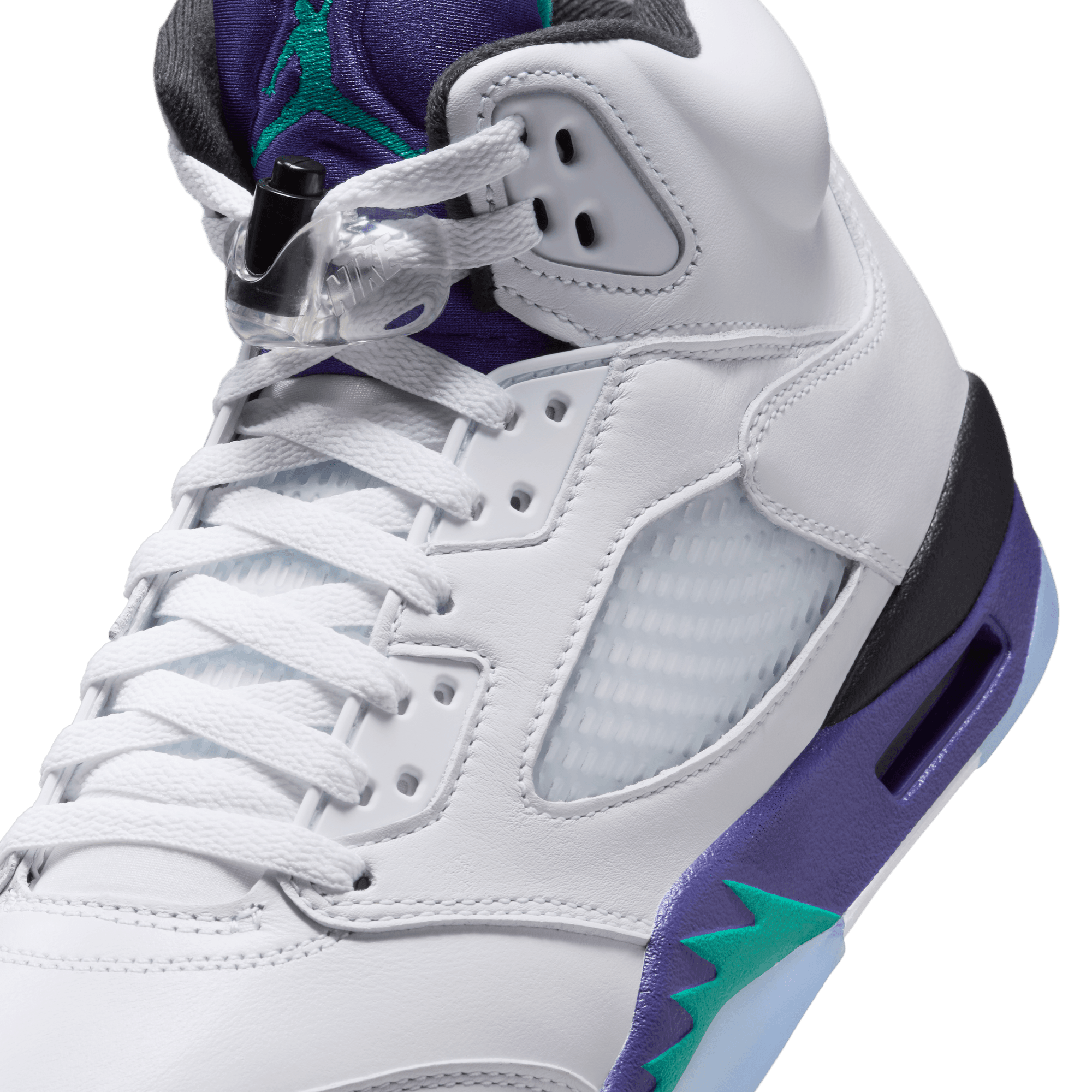 TD Air Jordan 5 – 'White/New Emerald/Grape' – Kicks Lounge