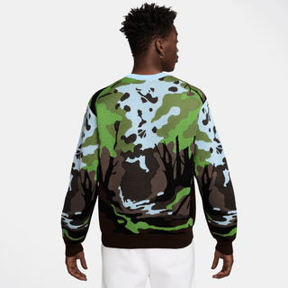NIKE LIFE WILDERNESS SWEATER - CELESTINE BLUE / CHLOROPHYLL