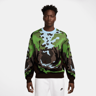 NIKE LIFE WILDERNESS SWEATER - CELESTINE BLUE / CHLOROPHYLL