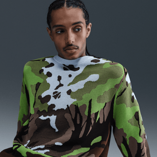 NIKE LIFE WILDERNESS SWEATER - CELESTINE BLUE / CHLOROPHYLL