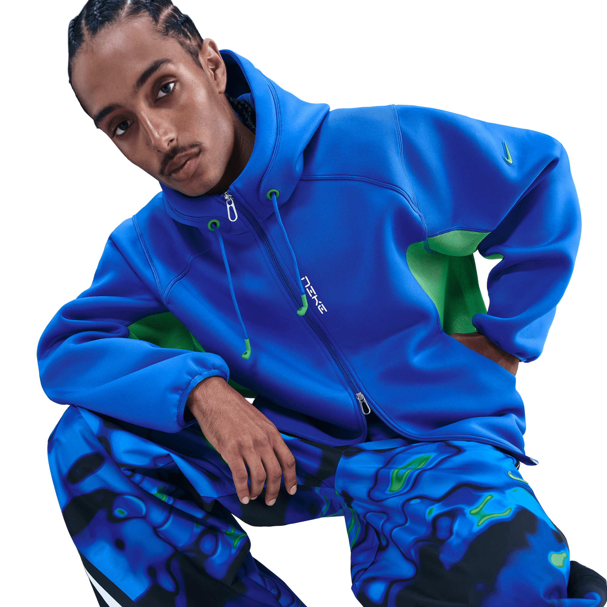 PROJECT F.R.O.G FULL ZIP HOODIE - HYPER ROYAL / GREEN SHOCK PROJECT F.R.O.G FULL ZIP HOODIE - HYPER ROYAL / GREEN SHOCK