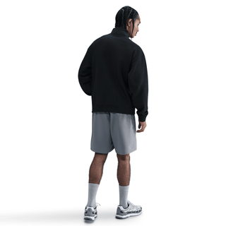 SOLO SWOOSH FLEECE 1/4 ZIP TOP - BLACK