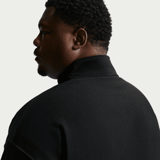 SOLO SWOOSH FLEECE 1/4 ZIP TOP - BLACK